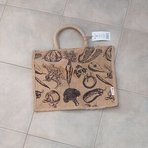 Soriana Jute Tote Bag with Vegetable Design
